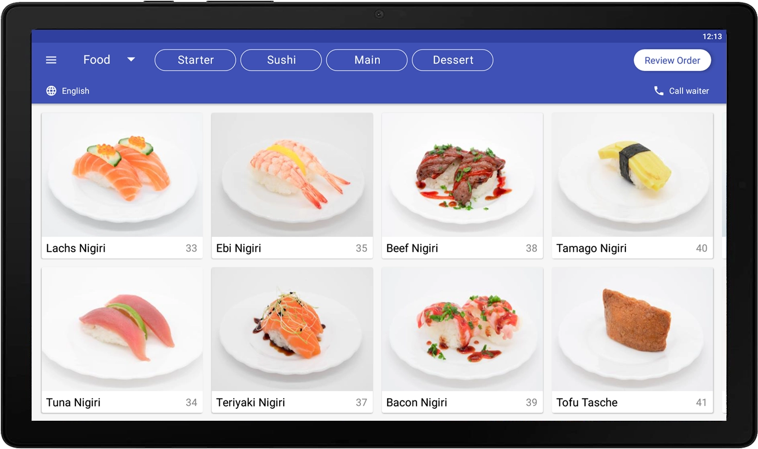 flysoft tab tablet pos device which is ideal for restaurants with self ordering options.