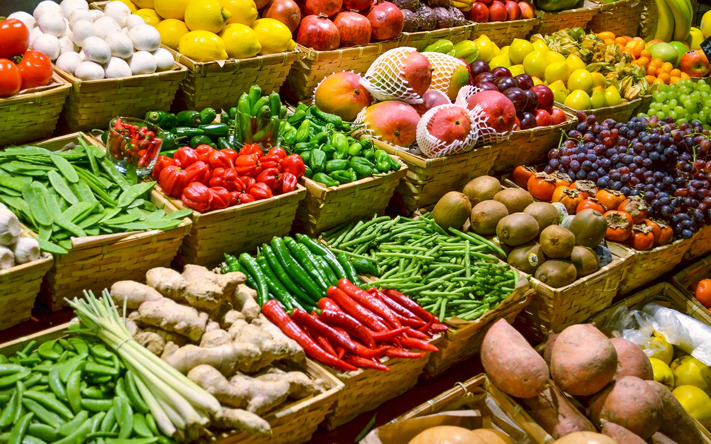 Hero image of groceries kept in a supermarket